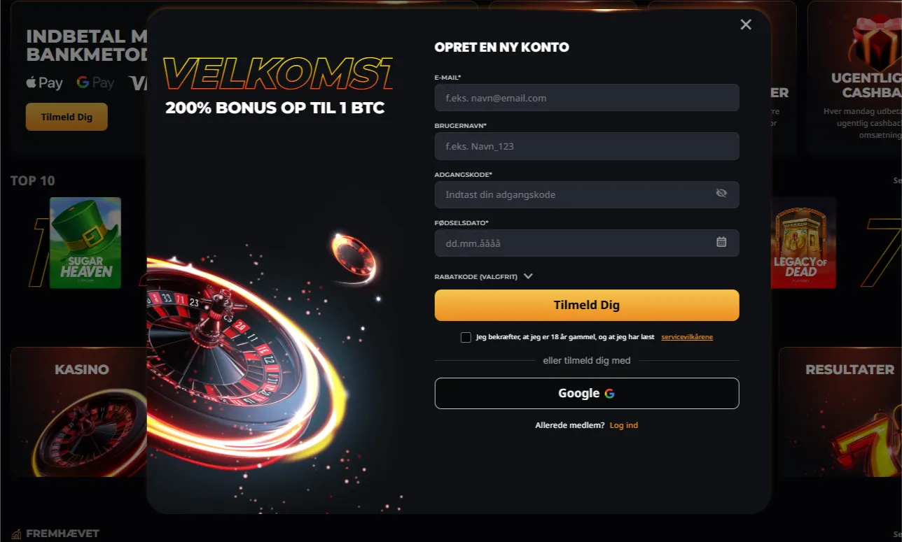 Hvordan kommer man i gang med at spille på online casino uden ROFUS